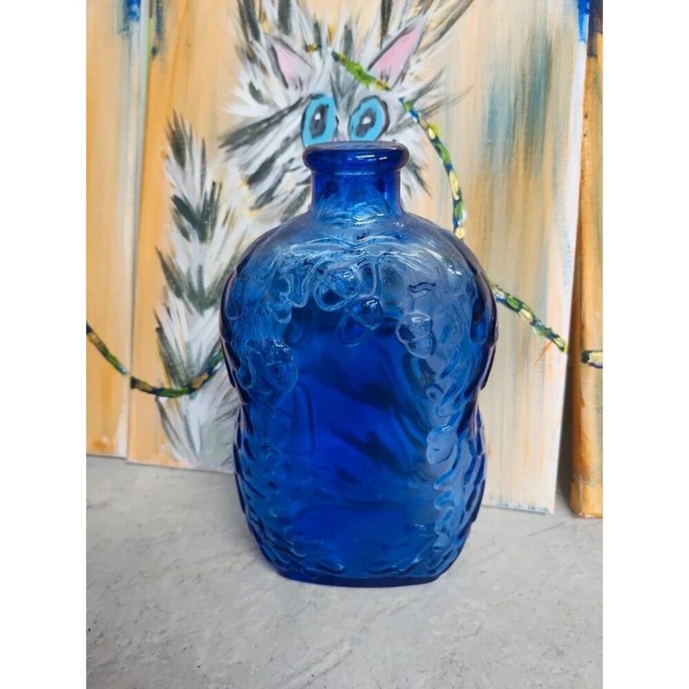 blue vintage collectors bottle